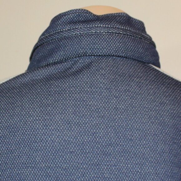 Armani Exchange 1/4" zip dark blue gray  hood pullover Men 's size Large - Picture 5 of 9